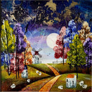 Harvest Moon 10x10") ORIGINAL PAINTING by Rozanne Bell