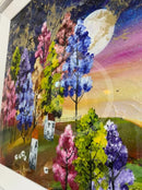 Harvest Moon (18x36”) ORIGINAL PAINTING by Rozanne Bell