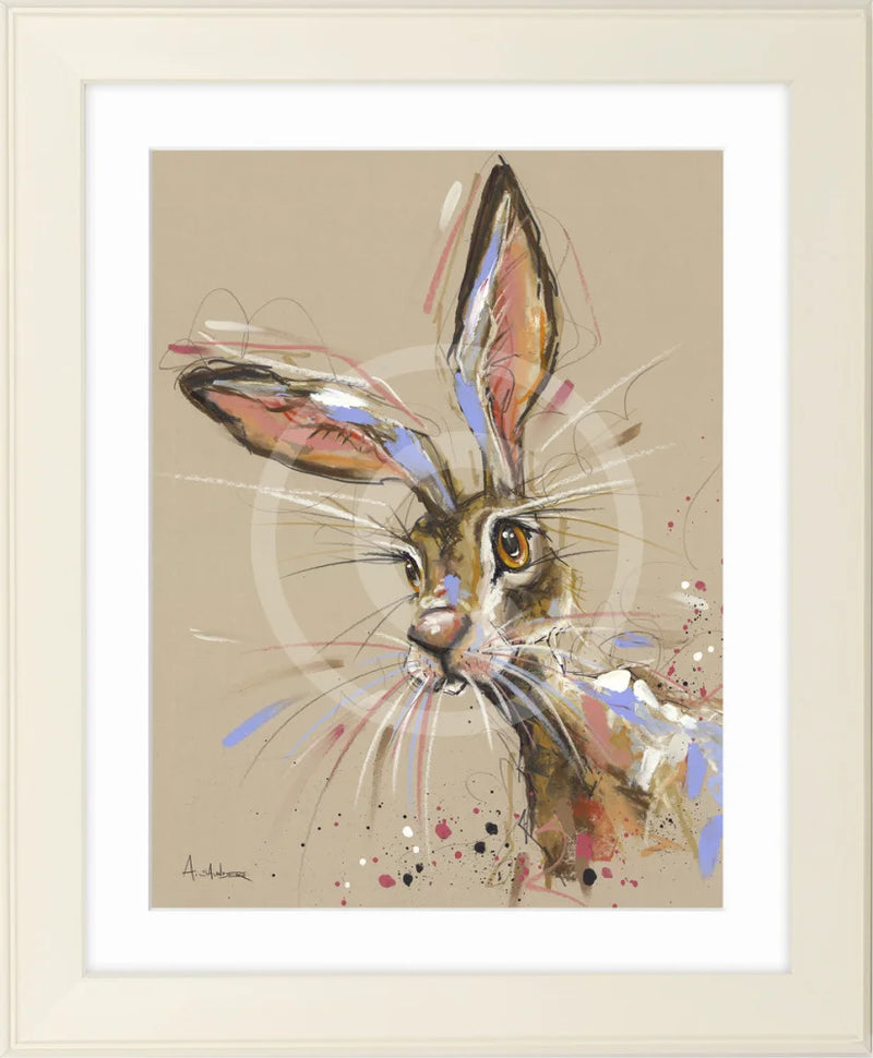 Harvey Hare Framed Print By Ashley Saunders Art
