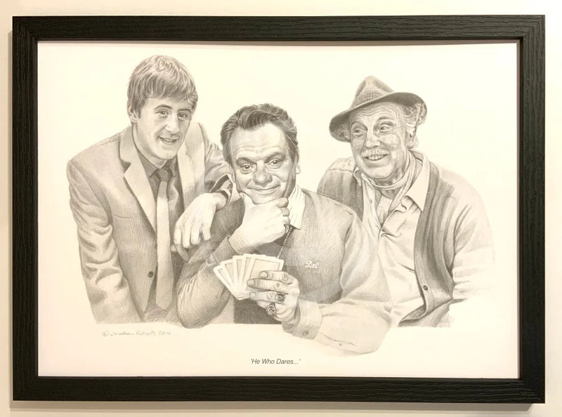 He Who Dares (Only Fools And Horses) Print By Jonathan Roberts Black Framed A3