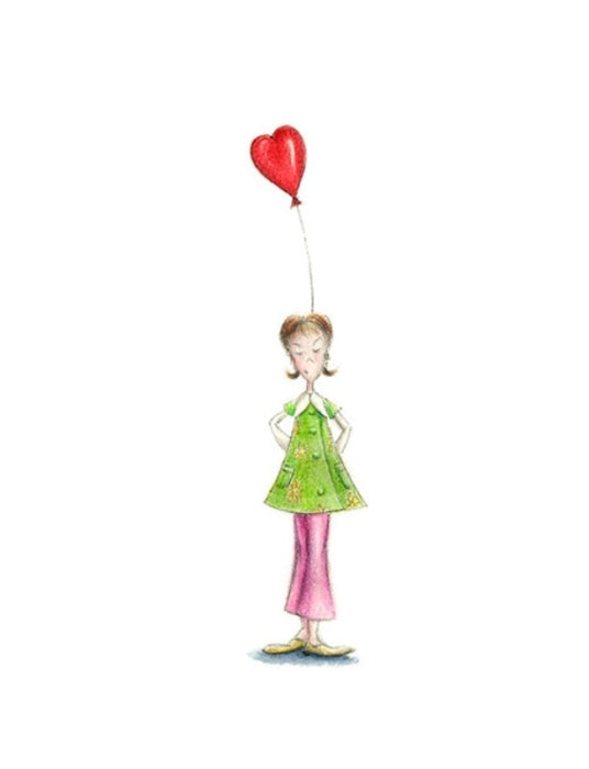 Heart On A String Limited Edition Print by Dotty Earl