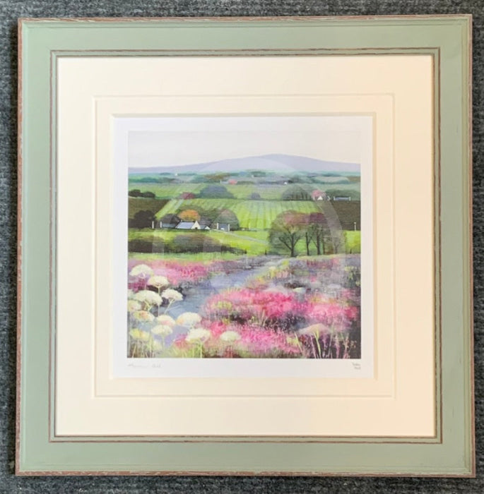 Heather Hill by Debbie Neill Mounted Miniature, Landscape Print