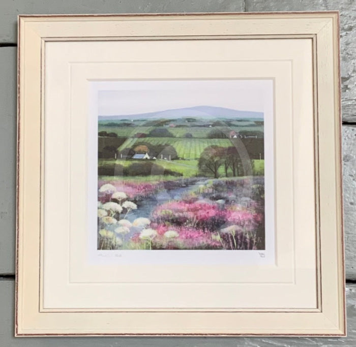 Heather Hill by Debbie Neill Mounted Miniature, Landscape Print