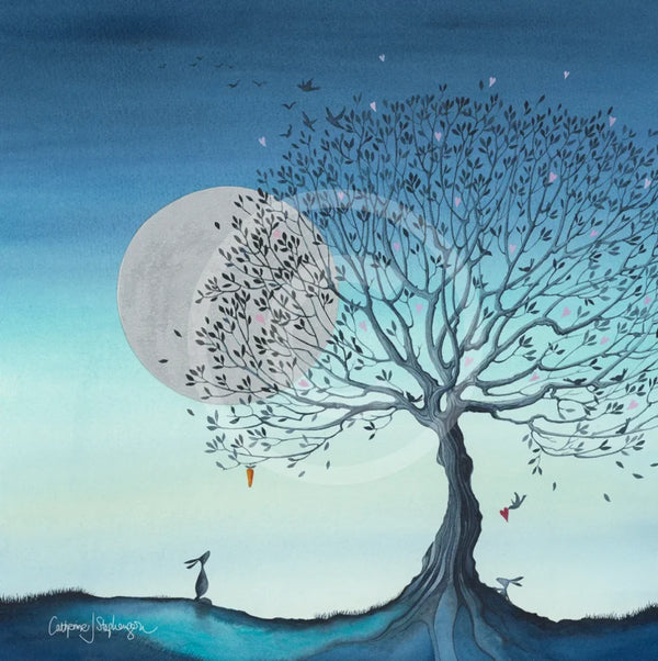 Hope Moon I by Catherine Stephenson Mounted Miniature