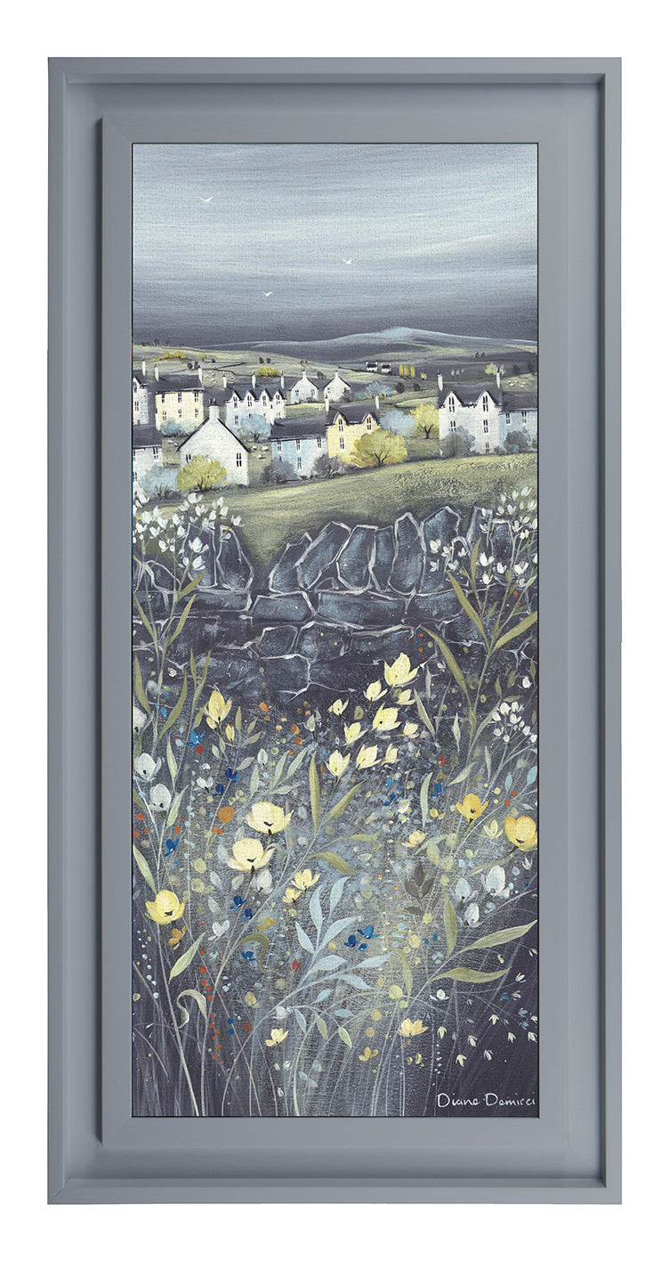 Chalkboard Hills I by Diane Demirci framed