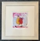 In The Pink LIMITED EDITION by Sam Toft Framed Wide Distressed Pastel White 