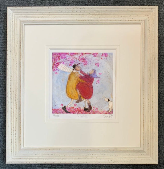 In The Pink LIMITED EDITION by Sam Toft Framed Wide Distressed Pastel White 