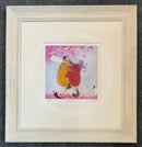 In The Pink LIMITED EDITION by Sam Toft Framed Wide Distressed Pastel White 