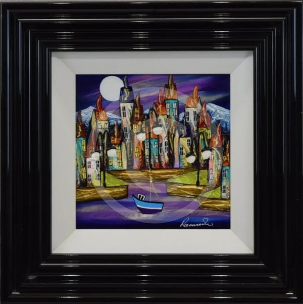 Indigo Dreams (10x10") ORIGINAL PAINTING by Rozanne Bell