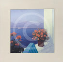 John Miller Miniatures - contemporary seascape prints 8x8’’ Corfu Mounted Print