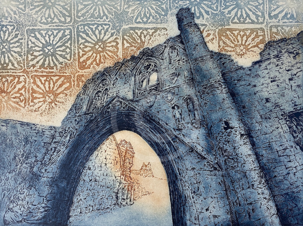 Kirkham Priory - Etching Limited Edition by Anna Matyus