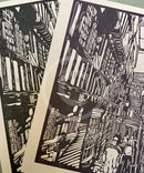 Lady Pecketts Yard, York - Hand Printed Linocut by Drawneup Colour Variations