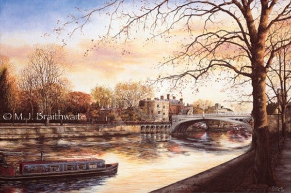 Large Autumn Sunlight Lendal Bridge By Mark Braithwaite