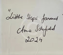 Little Steps Forward - ORIGINAL Oil Painting by Anna Schofield title detail