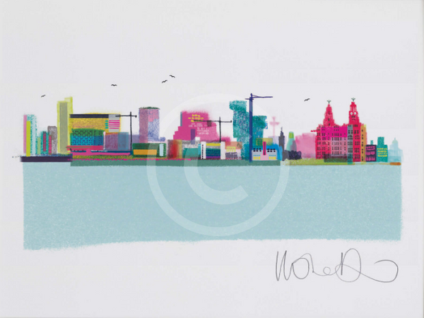 Liverpool Skyline by Ilona Drew