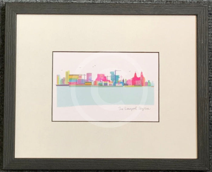 Liverpool Skyline Print by Ilona Drew