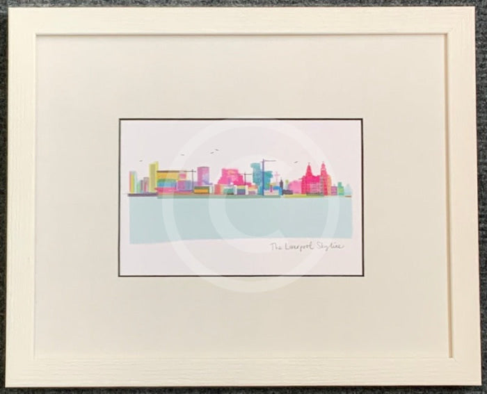 Liverpool Skyline Print by Ilona Drew
