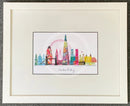 London Baby Skyline Print by Ilona Drew White Frame 
