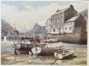 Low Tide, Polperro, Cornwall - Sam Burden ORIGINAL WATERCOLOUR