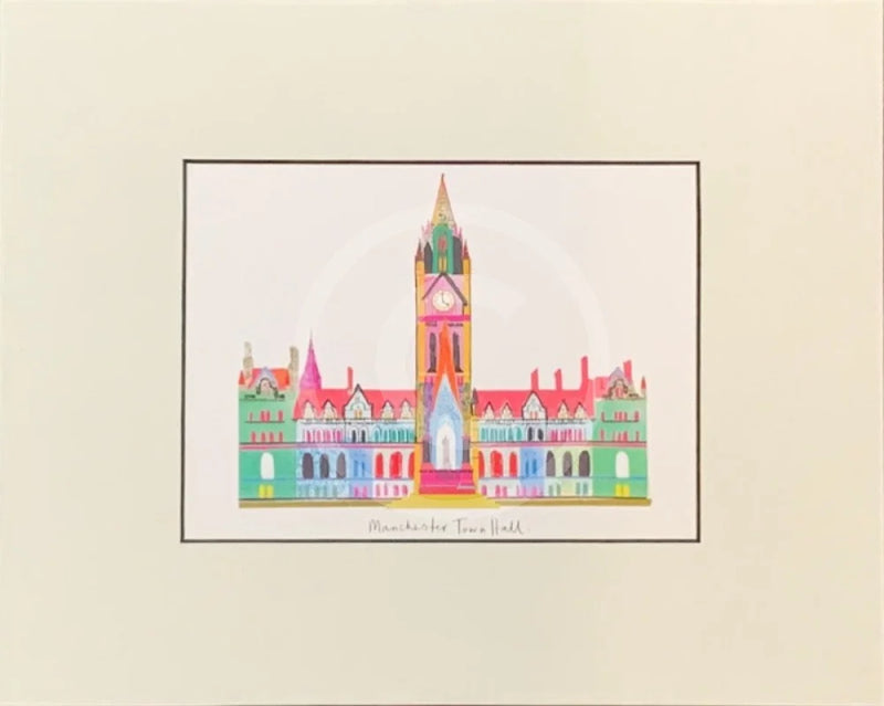 Manchester Town Hall Print by Ilona Drew