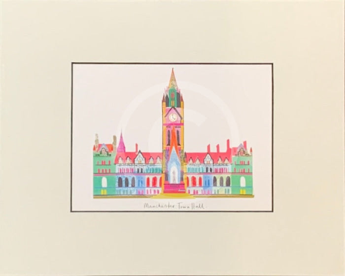Manchester Town Hall Print by Ilona Drew