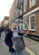 Artist Joe Gill on location in York