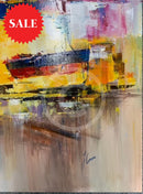 J Comera Coastal Harbour (30X30) Original Painting Canvas