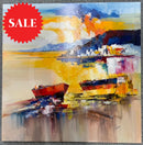 J Comera Coastal Harbour (30X30) Original Painting Canvas