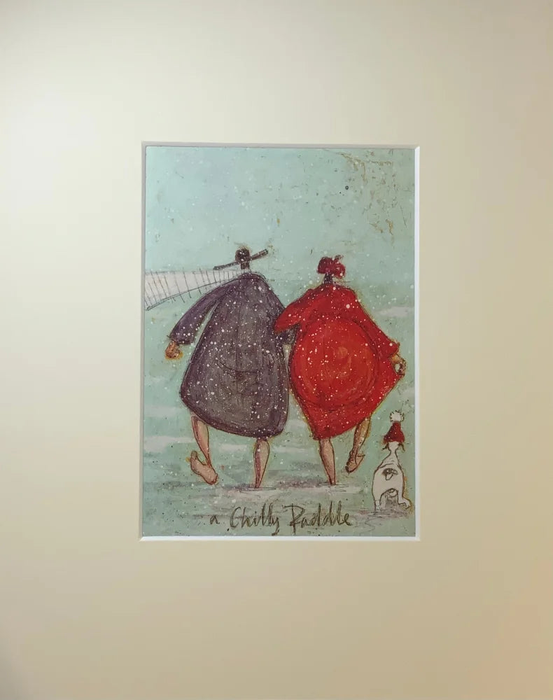 Meet the Mustards: A Chilly Paddle by Sam Toft mounted miniature Mounted Mounted Print