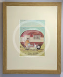  A Cosy Cuppa by Sam Toft, mounted miniature framed print 