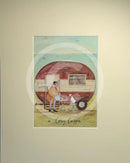  A Cosy Cuppa by Sam Toft, mounted miniature Print 