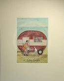  A Cosy Cuppa by Sam Toft, mounted miniature Print 