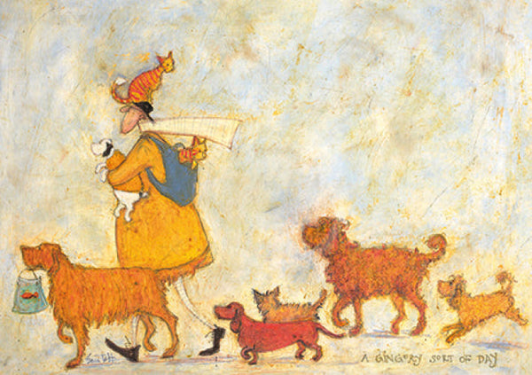 Meet the Mustards: A Gingery Sort of Day by Sam Toft, mounted miniature