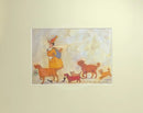 A Gingery Sort of Day by Sam Toft, mounted miniature print, ginger coloured cats and dogs