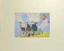 Be Who You Be by Sam Toft, mounted miniature print , couple on a bike