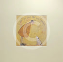 Meet the Mustards: I Love You Just the Way You Are by Sam Toft, mounted miniature print. A picture of man looking down at his beloved black and white dog. 