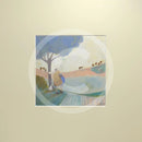 Meet the Mustards: Look How Far We've Come by Sam Toft, mounted miniature print. Ernest and his good lady Violet have been on a stroll, over the hills and far away. It's time for a rest and a hug under a blue tree, with the ever faithful Doris at their feet.