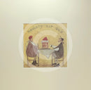 Meet the Mustards: Naughty But Nice by Sam Toft, mounted miniature print. A fun print of a couple about to enjoy a huge cake topped with fruit and cream. Their little dog looking longingly and  having a sniff. 