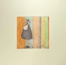 Meet the Mustards: Some Quiet Time by Sam Toft, mounted miniature print. A thoughtful picture of a man called Mr Mustard stood holding is black and white dog Doris. 