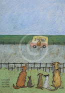 Meet the Mustards: Waiting, Waiting, Hoping, Praying by Sam Toft, mounted miniature