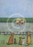 Meet the Mustards: Waiting, Waiting, Hoping, Praying by Sam Toft, mounted miniature