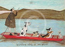 Meet The Mustards: Woofing Along River By Sam Toft Mounted Miniature