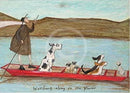 Meet The Mustards: Woofing Along River By Sam Toft Mounted Miniature