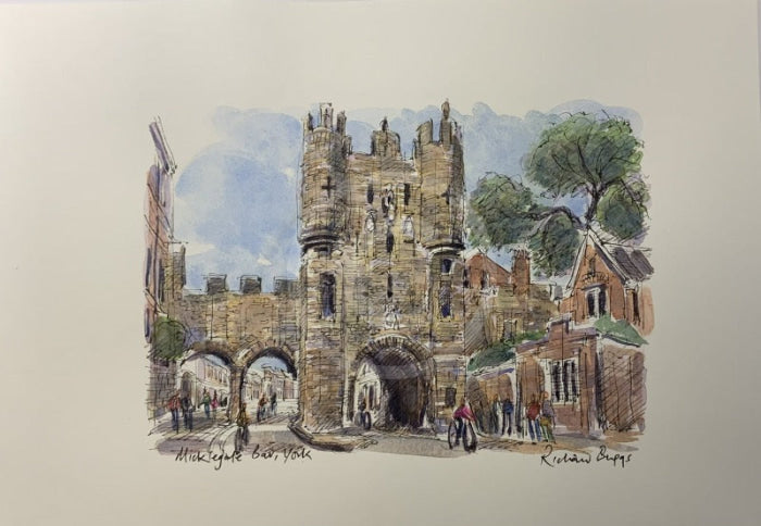 Micklegate Bar, York, Richard Briggs ORIGINAL WATERCOLOUR