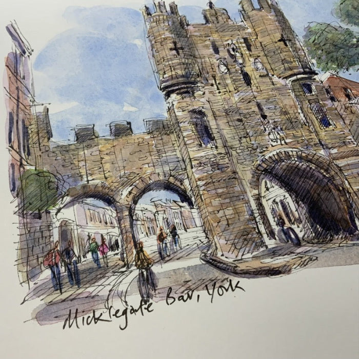Micklegate Bar, York, Richard Briggs ORIGINAL WATERCOLOUR