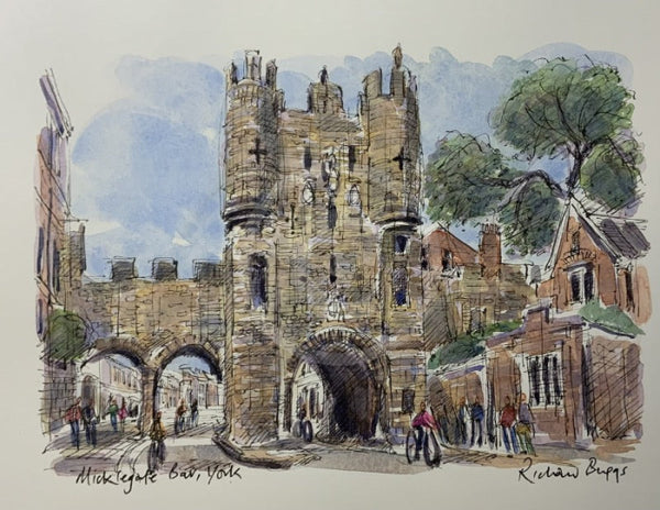 Micklegate Bar, York, Richard Briggs ORIGINAL WATERCOLOUR