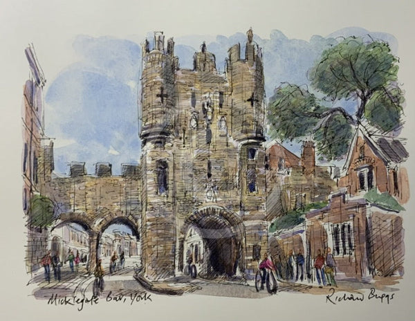 Micklegate Bar, York, Richard Briggs ORIGINAL WATERCOLOUR