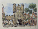 Micklegate Bar, York, Richard Briggs ORIGINAL WATERCOLOUR