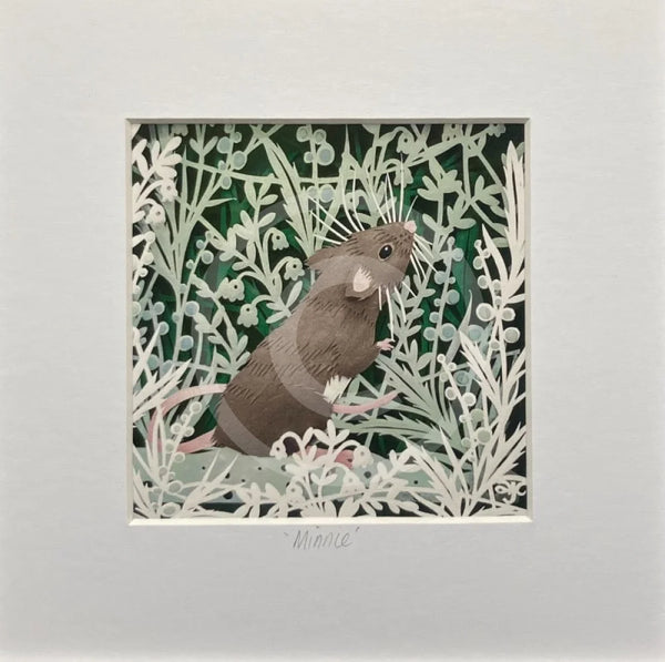 Minnie, Laser Cut Print by Anna Cook