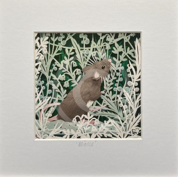Minnie, Laser Cut Print by Anna Cook